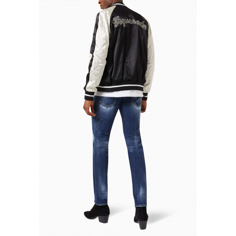 Dsquared2 - Souvenir Bomber Jacket in Quilted Cotton & Nylon Blend