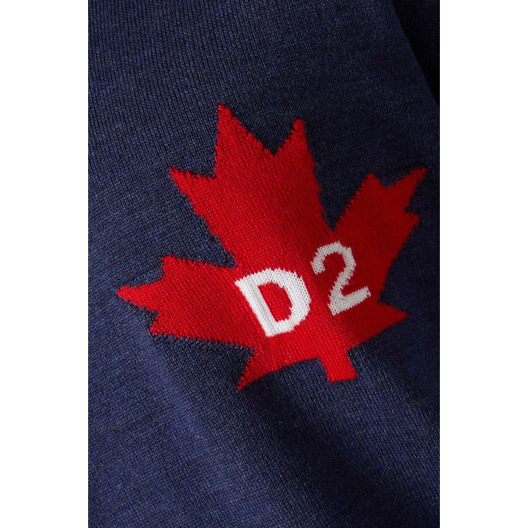 Dsquared2 - Logo Leaf Crewneck in Wool Knit