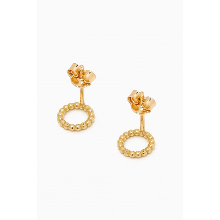 Damas - Galeria Perla Bead Small Stud Earrings in 18k Yellow Gold