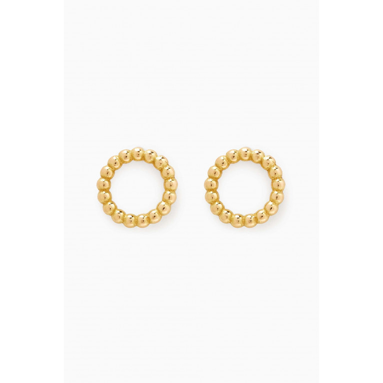 Damas - Galeria Perla Bead Small Stud Earrings in 18k Yellow Gold