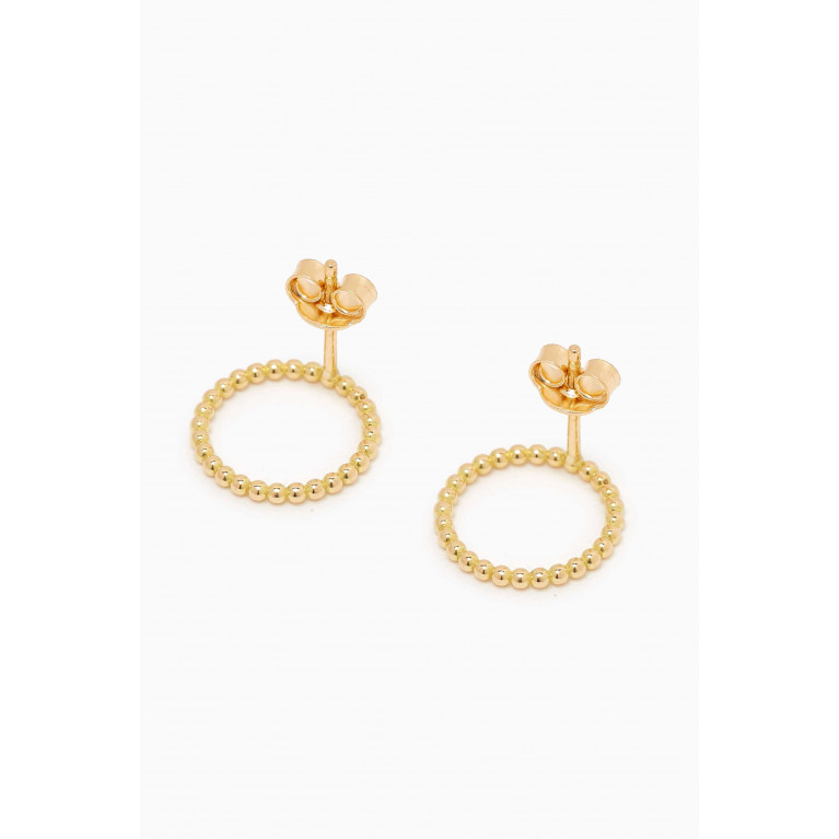 Damas - Galeria Perla Bead Medium Stud Earrings in 18k Yellow Gold