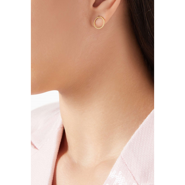 Damas - Galeria Perla Bead Medium Stud Earrings in 18k Yellow Gold