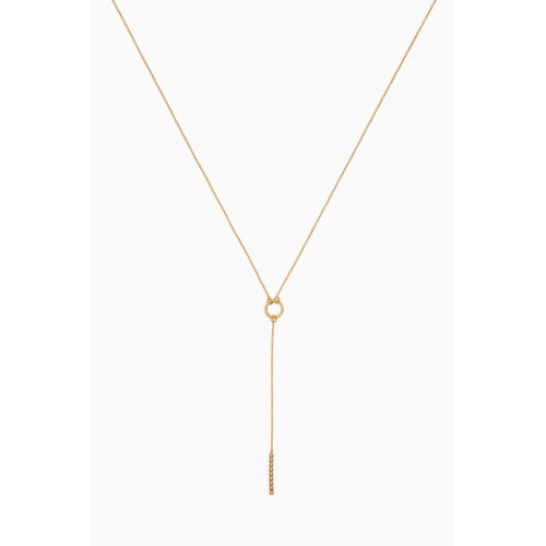 Damas - Galeria Perla Bead Long Lariat Necklace in 18k Yellow Gold