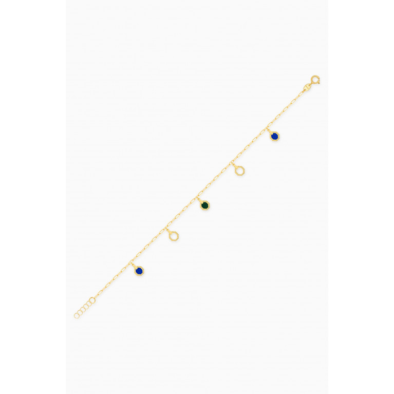 Damas - Amelia Marrakesh Mother of Pearl Anklet in 18kt Yellow Gold