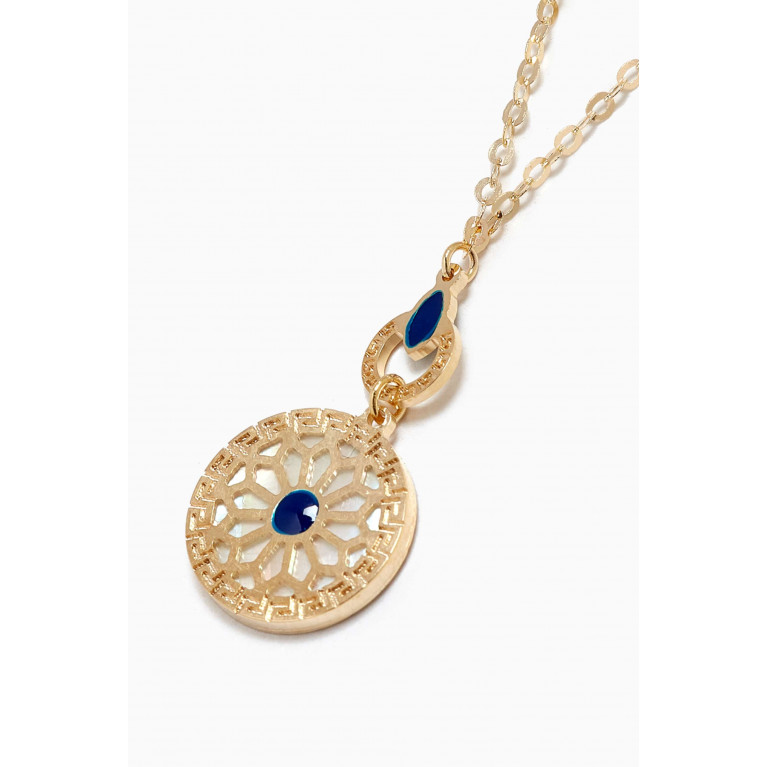 Damas - Amelia Athens Drop Necklace in 18kt Yellow Gold