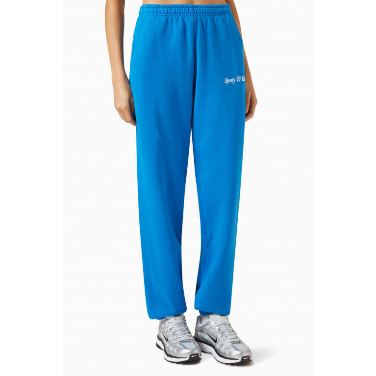 Sporty & Rich - Italic Logo Sweatpants in Cotton-fleece