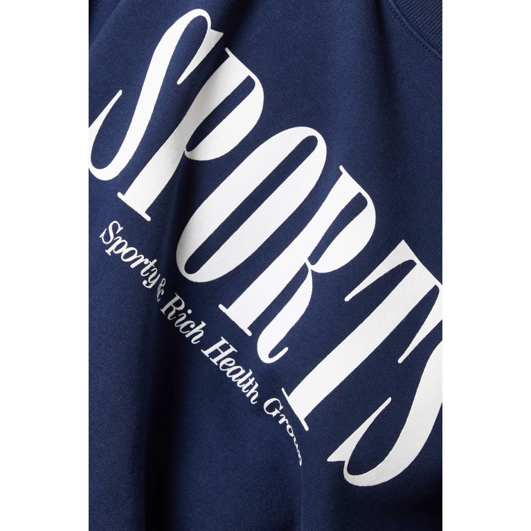 Sporty & Rich - Sports Crewneck Sweatshirt in Cotton