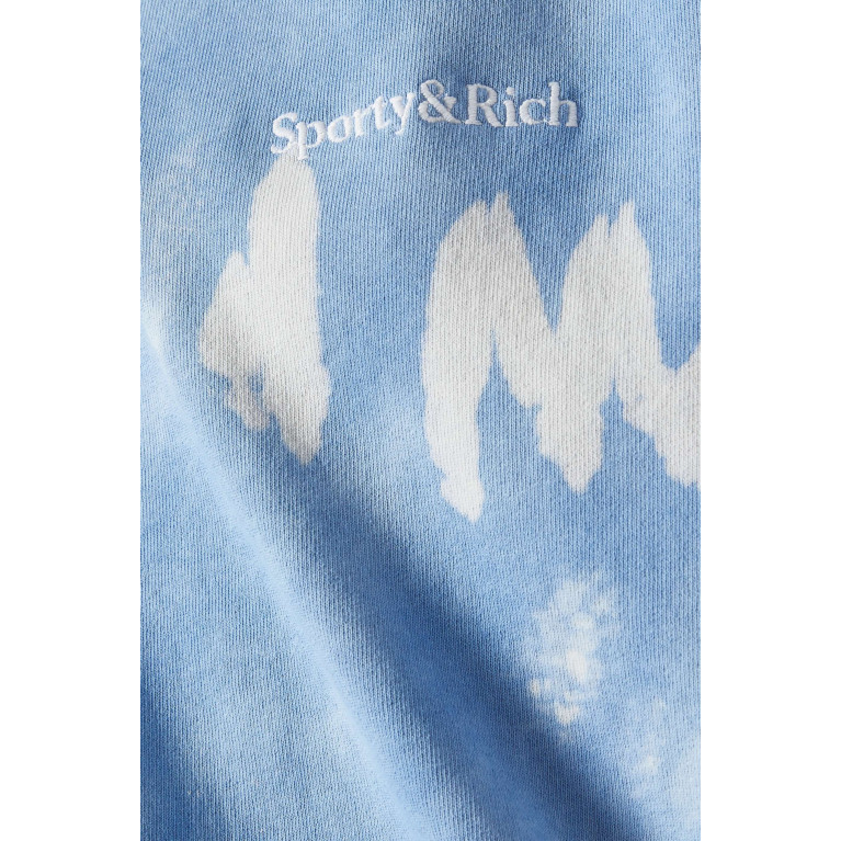 Sporty & Rich - Serif Embroidered-logo Sweatshirt in Cotton