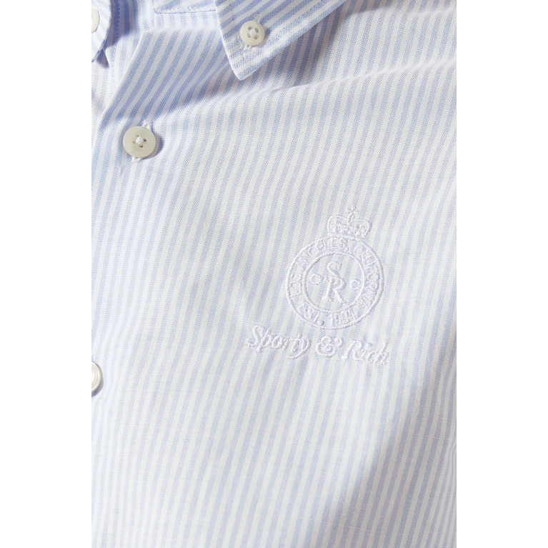 Sporty & Rich - Crown Logo Oxford Shirt in Cotton