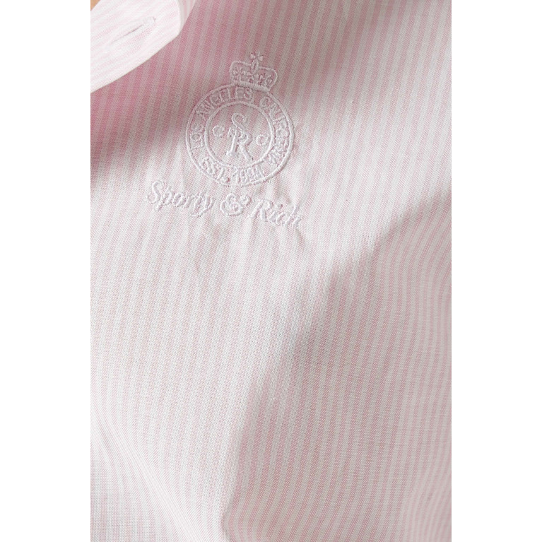 Sporty & Rich - Crown Logo Oxford Shirt in Cotton