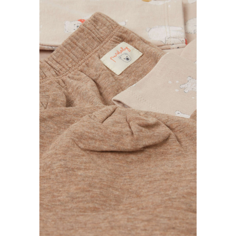 Purebaby - Arctic Animal Bodysuit 3-piece Gift Set in Organic Cotton Blend Neutral