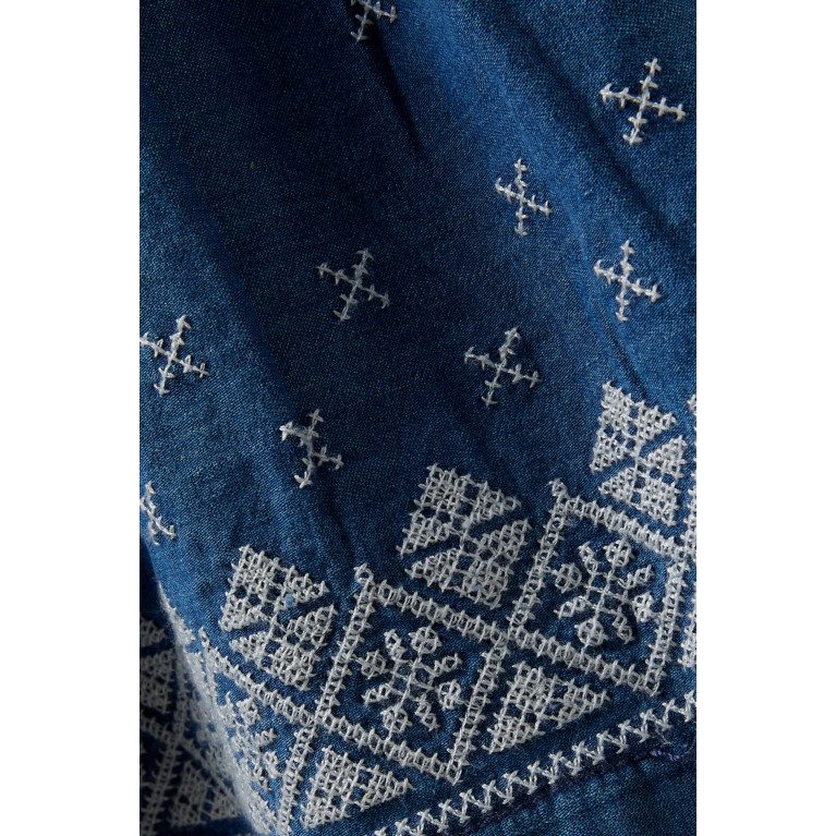 Purebaby - Snowflake-motif Dress in Organic Cotton