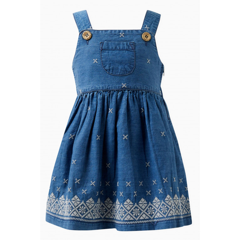 Purebaby - Snowflake-motif Dress in Organic Cotton