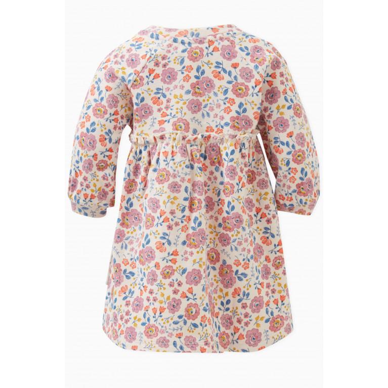 Purebaby - Floral-motif Dress in Organic Cotton