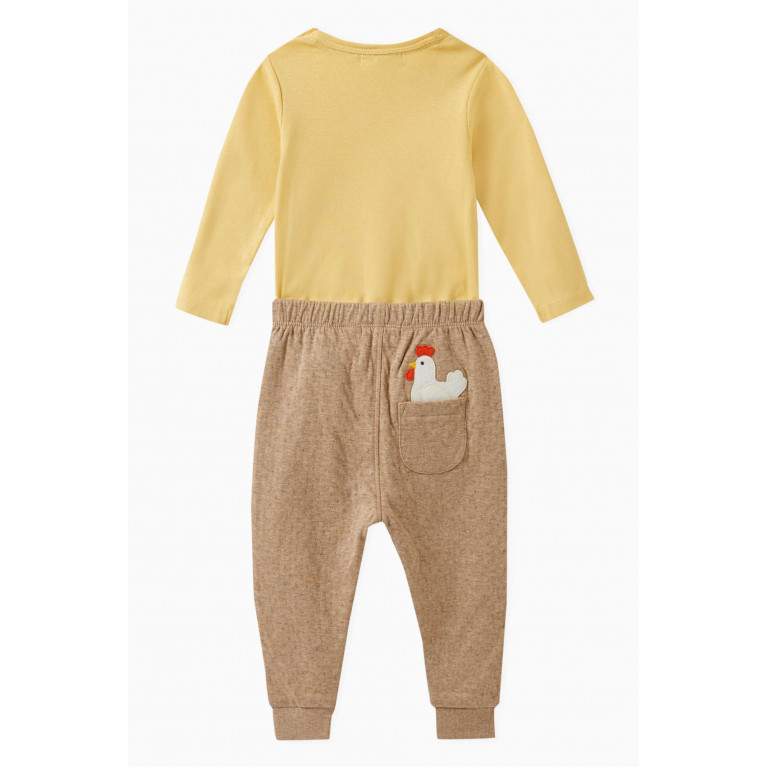 Purebaby - Duck-embroidered Gift Set in Organic Cotton