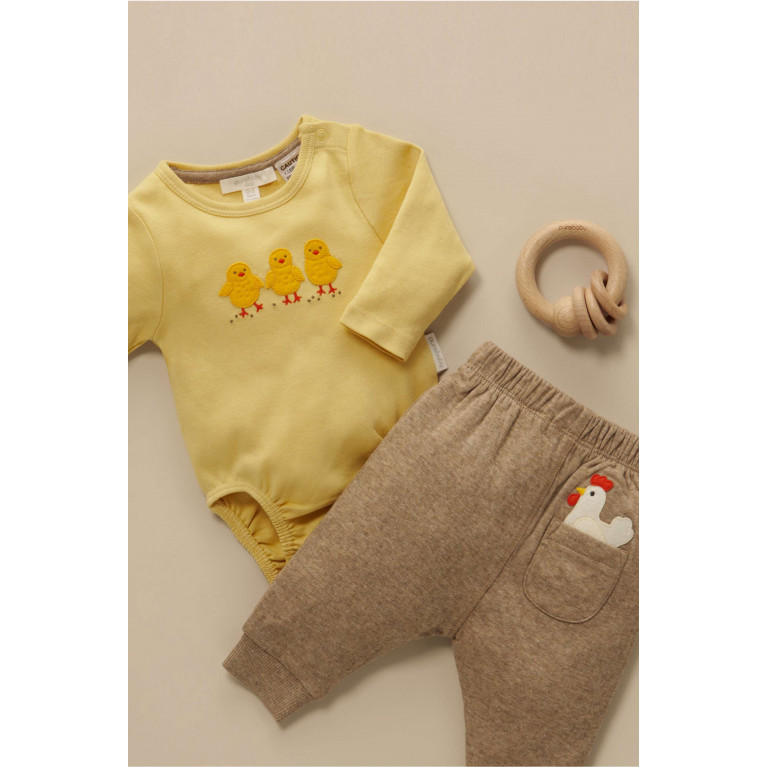 Purebaby - Duck-embroidered Gift Set in Organic Cotton