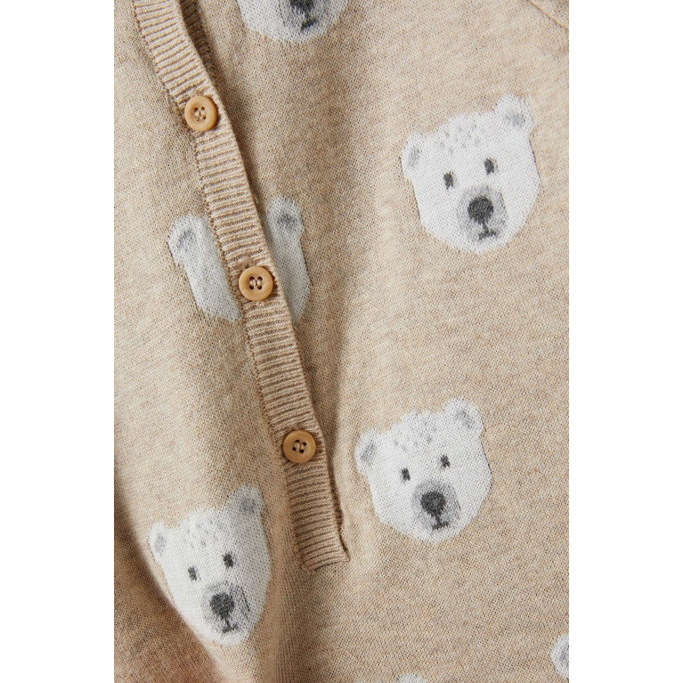 Purebaby - Polar Bear Sleepsuit in Organic Cotton