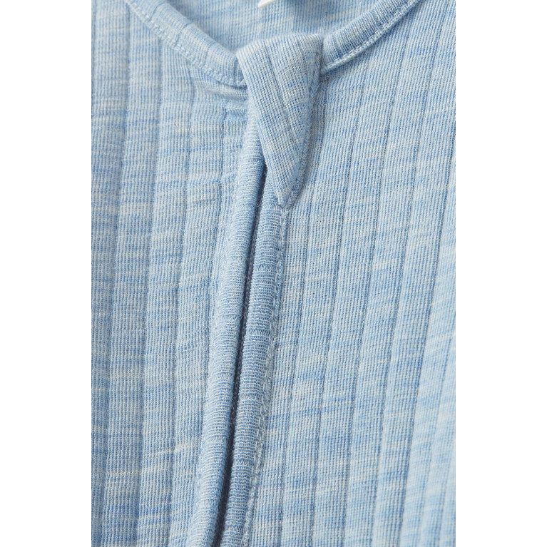 Purebaby - Two-way Zip Romper in Wool Blue