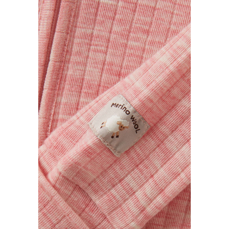 Purebaby - Two-way Zip Romper in Wool Pink
