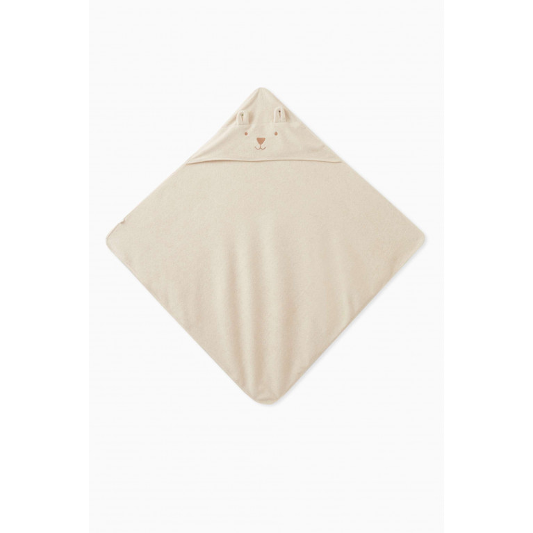 Purebaby - Hooded Towel in Organic Cotton Terry White