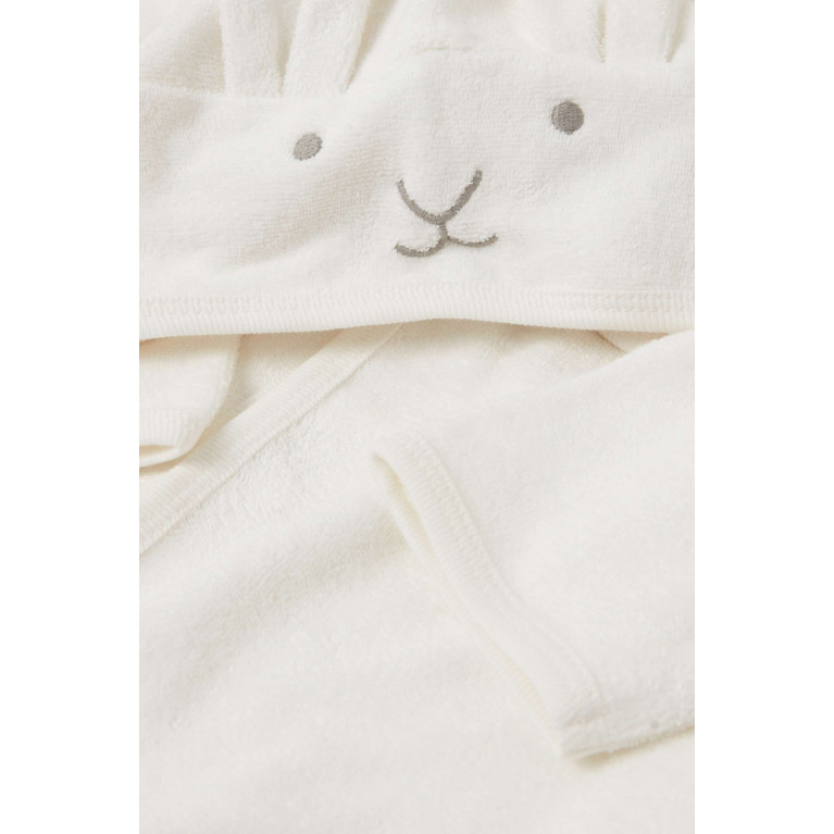 Purebaby - Hooded Bathrobe in Organic Cotton Neutral