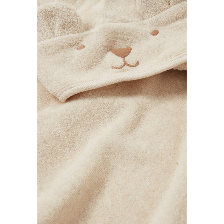 Purebaby - Hooded Bathrobe in Organic Cotton White