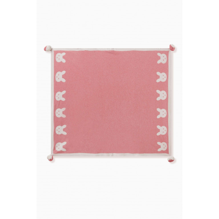 Purebaby - Pom Pom Blanket Pink