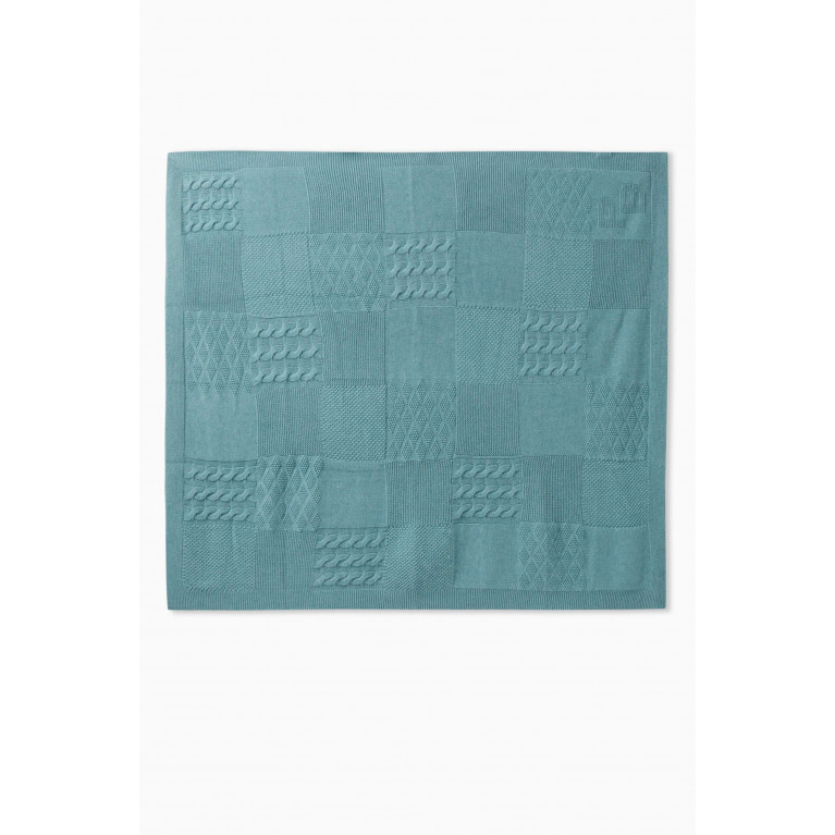 Purebaby - Textured Patchwork Blanket Green