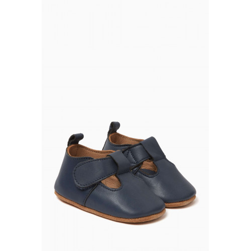 Purebaby - T-Bar Shoes in Leather Blue