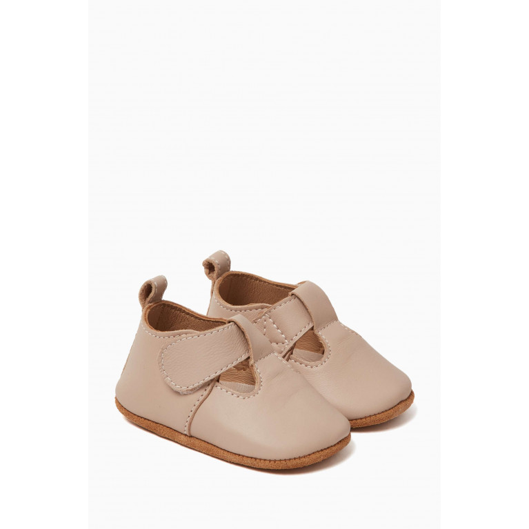 Purebaby - T-Bar Shoes in Leather Pink