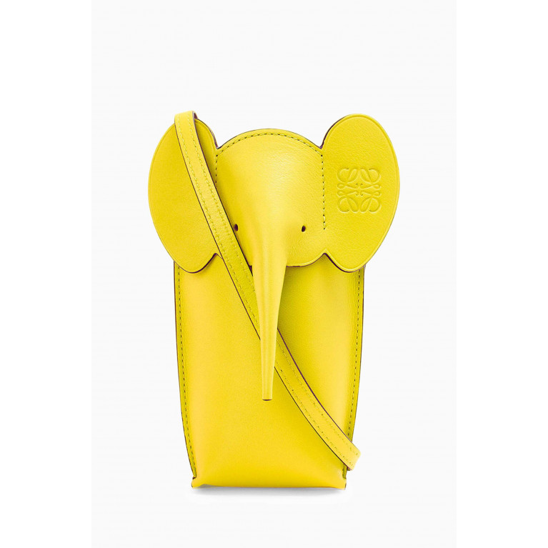 LOEWE - Elephant Pocket Pouch in Classic Calfskin Yellow