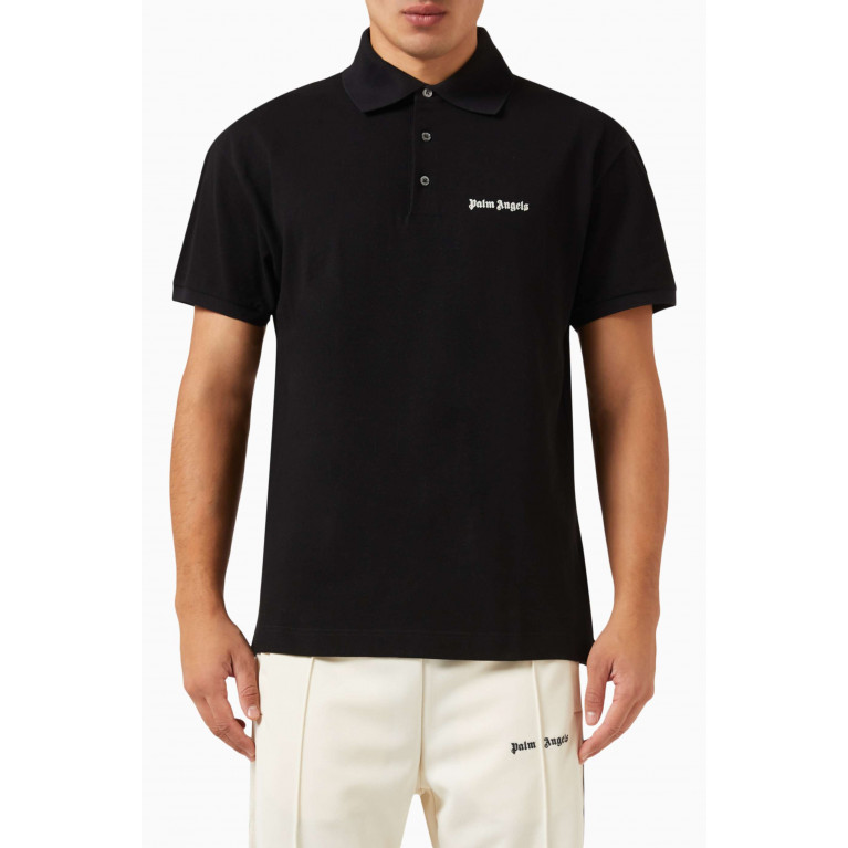 Palm Angels - Logo-embroidered Polo Shirt in Cotton