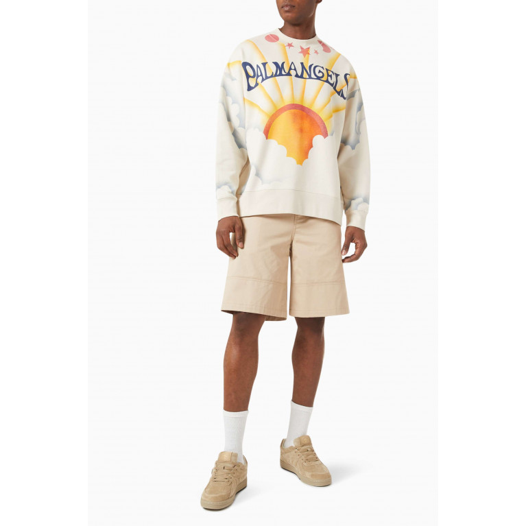 Palm Angels - Palm Sunrise Print Sweatshirt in Cotton