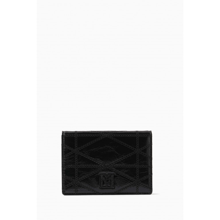 MCM - Large Travia Quilted Chain Wallet in Crushed Leather