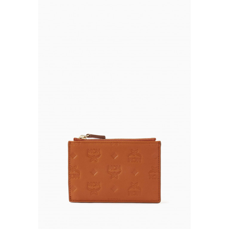 MCM - Aren Zip Card Case in Monogram Leather