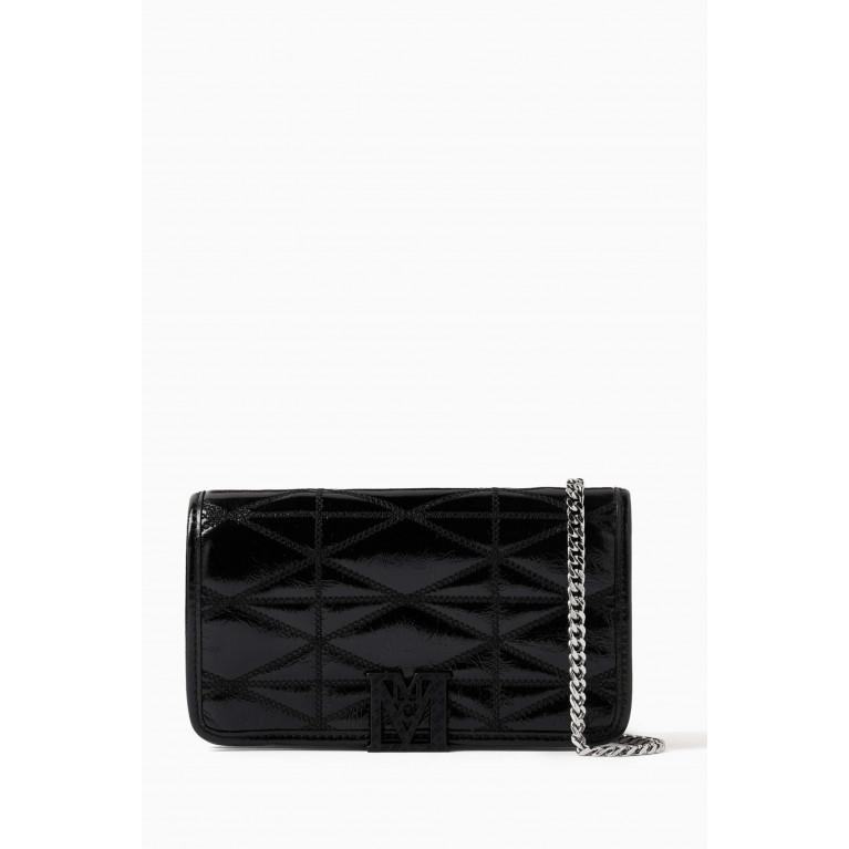 MCM - Travia Quilted Card Wallet in Crushed Leather