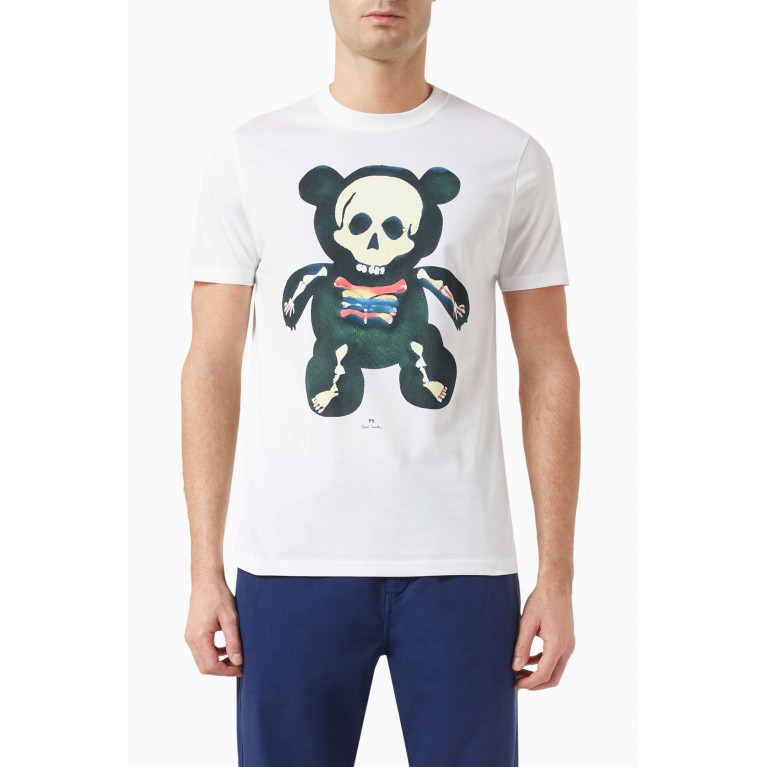 PS Paul Smith - Teddy Skeleton Graphic T-shirt in Organic Cotton
