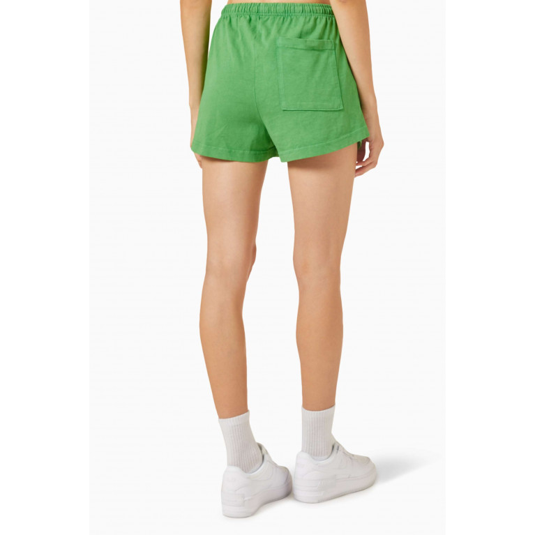 Sporty & Rich - Connecticut Crest Disco Shorts in Jersey