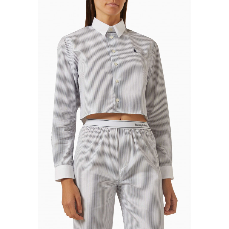 Sporty & Rich - SRC Cropped Shirt in Cotton