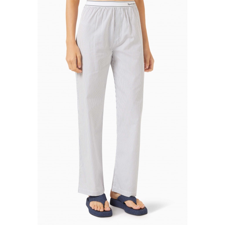 Sporty & Rich - Serif Logo Track Pants in Terry