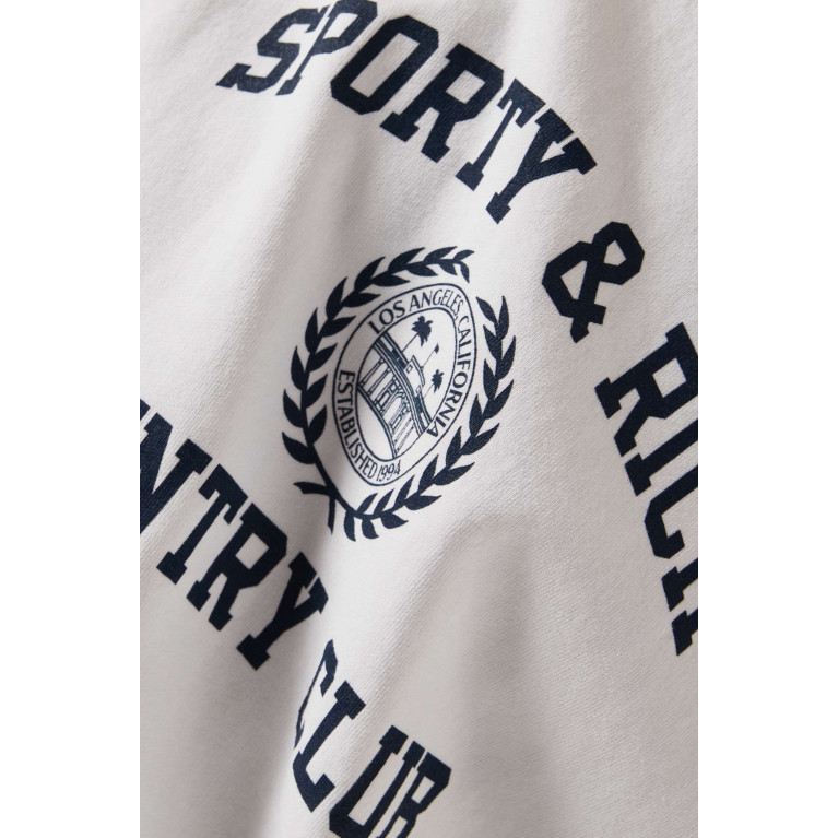 Sporty & Rich - Varsity Crest Sweatshirt in Cotton