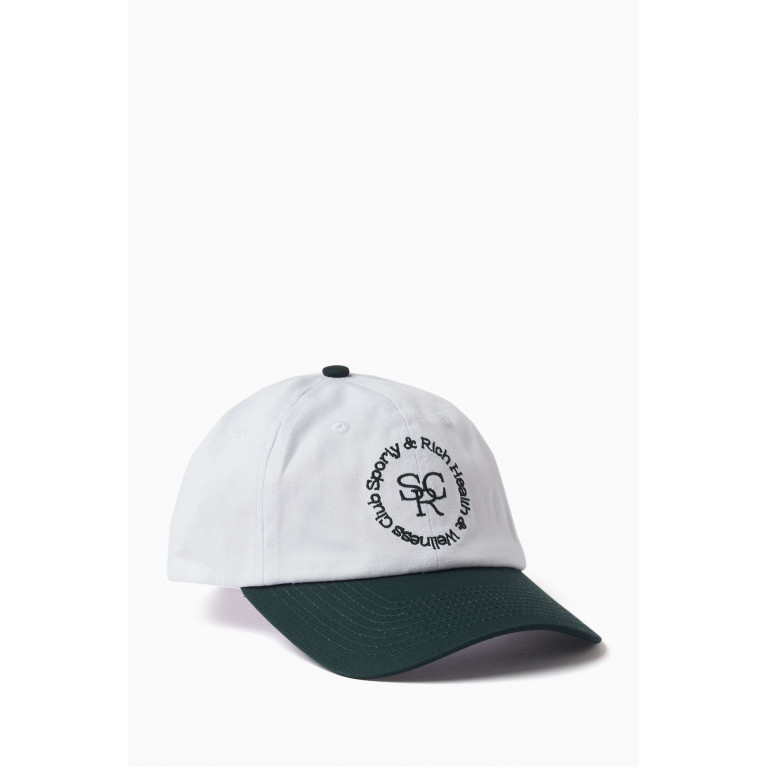 Sporty & Rich - SRHWC Logo-embroidered Hat in Cotton-twill
