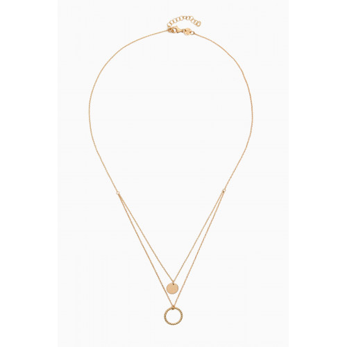 Damas - Galeria Perla Bead Two Layered Necklace in 18k Yellow Gold