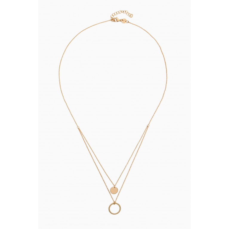 Damas - Galeria Perla Bead Two Layered Necklace in 18k Yellow Gold