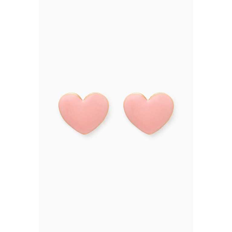 Baby Fitaihi - Heart Earrings in 18kt Yellow Gold