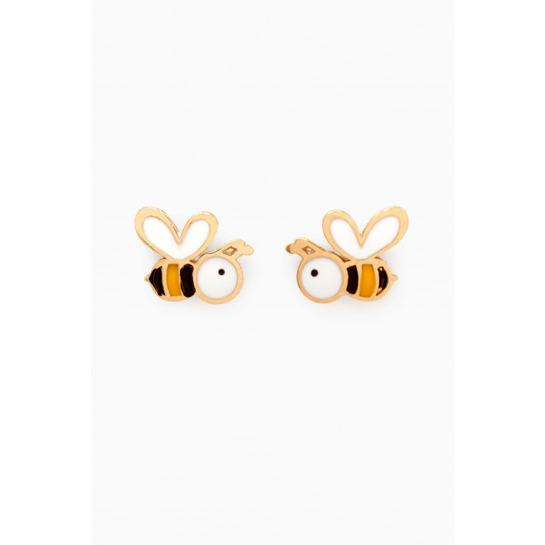 Baby Fitaihi - Flying Bee Earrings in 18kt Yellow Gold
