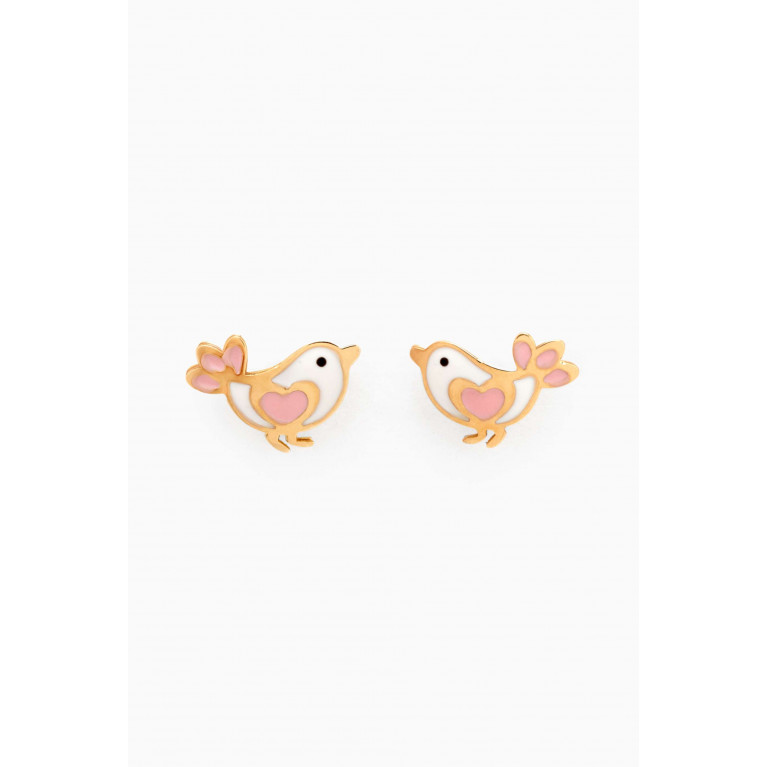 Baby Fitaihi - Happy Bird Earrings in 18kt Yellow Gold