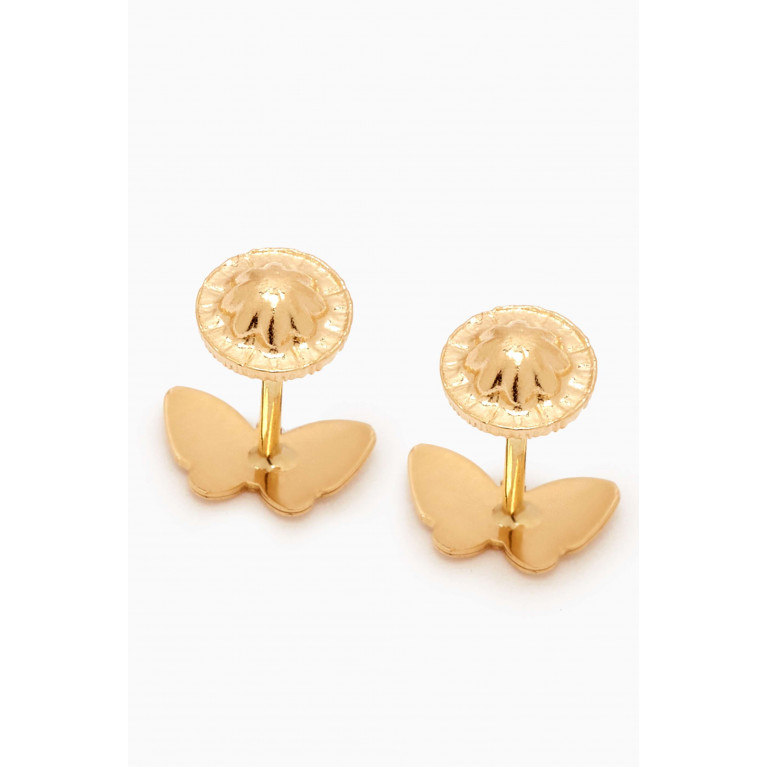 Baby Fitaihi - Butterfly Earrings in 18kt Yellow Gold