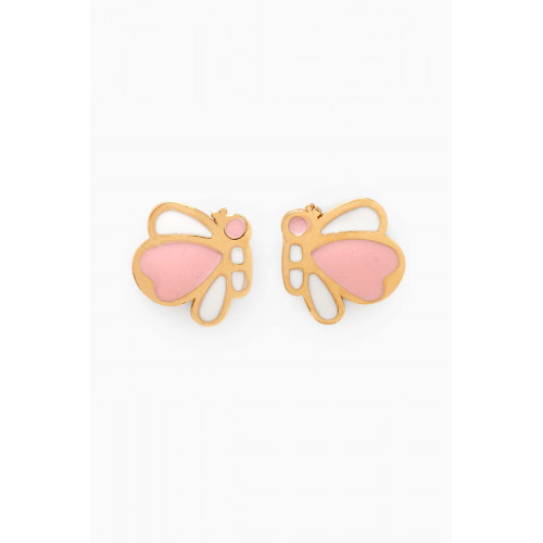 Baby Fitaihi - Butterflies Earrings in 18kt Yellow Gold