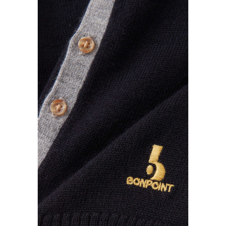 Bonpoint - Logo Detail Cardigan in Wool